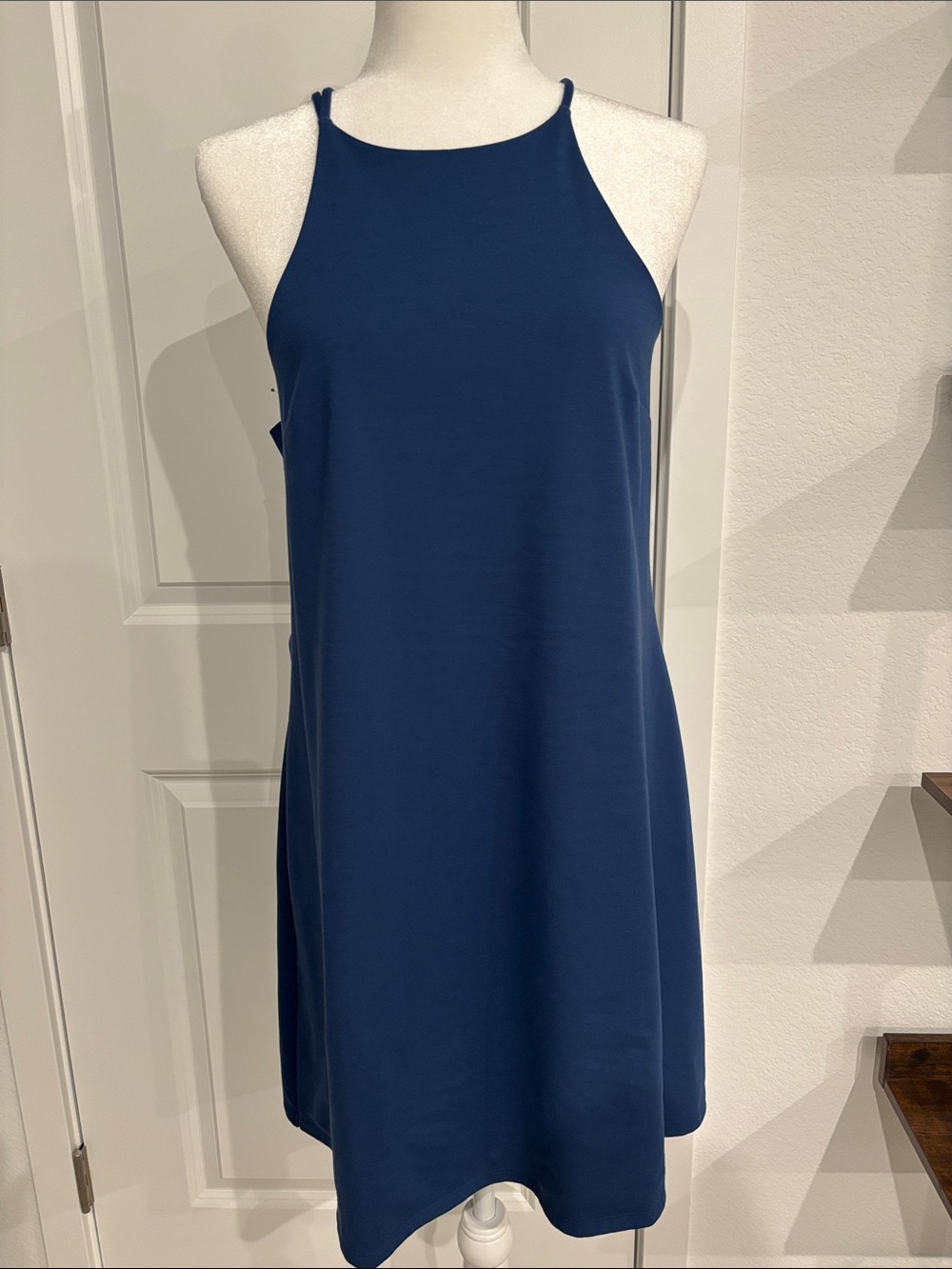 Banana Republic Blue Strapless Slip Dress